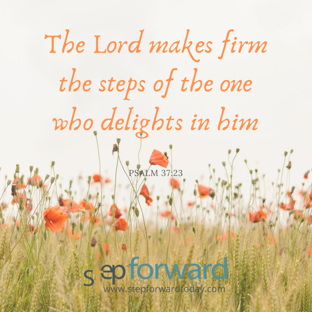 The Lord makes firm the steps of the one who delights in him. - Psalm 37:23