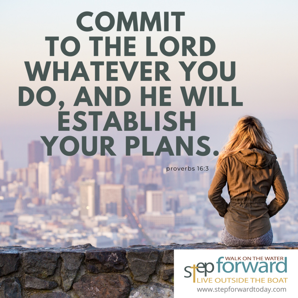 Commit to the Lord whatever you do, and he will establish your plans. - Proverbs 16:3
